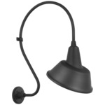 Academy Outdoor Larrabee 27in Tilted Bowers Shade Wall Light - Matte Black