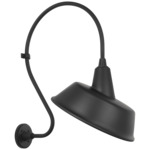 Academy Outdoor Larrabee 27in Tilted Bowers Shade Wall Light - Matte Black