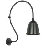 Academy Outdoor Larrabee Small Rockhouse Shade Wall Light - Matte Black / Green