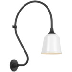 Academy Outdoor Larrabee Small Rockhouse Shade Wall Light - Matte Black / White