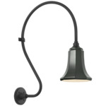 Academy Outdoor Larrabee 27in Savannah Shade Wall Light - Matte Black / Green
