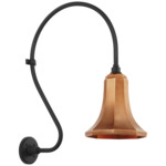 Academy Outdoor Larrabee 27in Savannah Shade Wall Light - Matte Black / Soft Copper