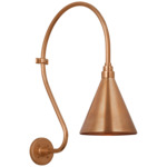 Academy Outdoor Larrabee 27in Savannah Conical Wall Light - Soft Copper