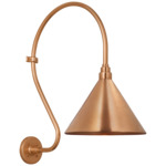 Academy Outdoor Larrabee 27in Savannah Conical Wall Light - Soft Copper