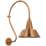 Academy Outdoor Larrabee 27in Bowers Shade Wall Light - Soft Copper