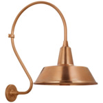 Academy Outdoor Larrabee 27in Bowers Shade Wall Light - Soft Copper
