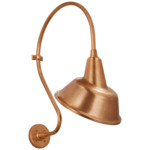 Academy Outdoor Larrabee 27in Tilted Bowers Shade Wall Light - Soft Copper