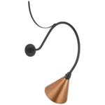 Academy Outdoor Anchor Larrabee Savannah Conical Wall Light - Matte Black / Soft Copper