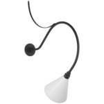 Academy Outdoor Anchor Larrabee Savannah Conical Wall Light - Matte Black / White