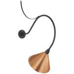 Academy Outdoor Anchor Larrabee Savannah Conical Wall Light - Matte Black / Soft Copper
