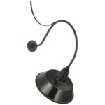 Academy Outdoor Anchored Larrabee Bowers Shade Wall Light - Matte Black / Green