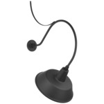 Academy Outdoor Anchored Larrabee Bowers Shade Wall Light - Matte Black