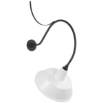 Academy Outdoor Anchored Larrabee Bowers Shade Wall Light - Matte Black / White