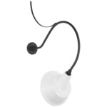 Academy Outdoor Anchor Larrabee Tilt Bowers Shade Wall Light - Matte Black / White