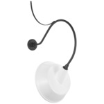 Academy Outdoor Anchor Larrabee Tilt Bowers Shade Wall Light - Matte Black / White