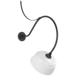 Academy Outdoor Anchored Larrabee Rockhouse Shade Wall Light - Matte Black / White
