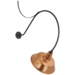 Academy Outdoor Anchored Larrabee 36in Bowers Wall Light - Matte Black / Soft Copper