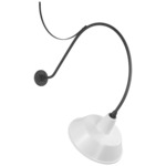 Academy Outdoor Anchored Larrabee 36in Bowers Wall Light - Matte Black / White