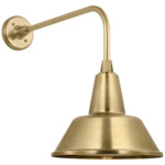 Academy Outdoor Rex Bowers Shade Wall Light - Hand-Rubbed Antique Brass