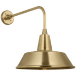 Academy Outdoor Rex Bowers Shade Wall Light - Hand-Rubbed Antique Brass