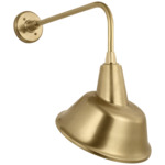 Academy Outdoor Rex Tilted Bowers Shade Wall Light - Hand-Rubbed Antique Brass