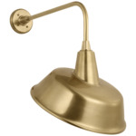 Academy Outdoor Rex Tilted Bowers Shade Wall Light - Hand-Rubbed Antique Brass