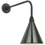 Academy Outdoor Rex Savannah Conical Wall Light - Matte Black / Green