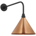 Academy Outdoor Rex Savannah Conical Wall Light - Matte Black / Soft Copper