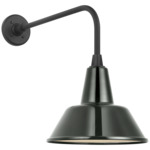 Academy Outdoor Rex Bowers Shade Wall Light - Matte Black / Green