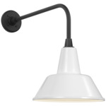 Academy Outdoor Rex Bowers Shade Wall Light - Matte Black / White