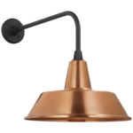 Academy Outdoor Rex Bowers Shade Wall Light - Matte Black / Soft Copper