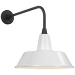 Academy Outdoor Rex Bowers Shade Wall Light - Matte Black / White