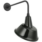 Academy Outdoor Rex Tilted Bowers Shade Wall Light - Matte Black / Green