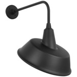 Academy Outdoor Rex Tilted Bowers Shade Wall Light - Matte Black