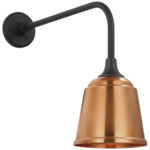 Academy Outdoor Rex Small Rockhouse Shade Wall Light - Matte Black / Soft Copper