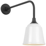 Academy Outdoor Rex Small Rockhouse Shade Wall Light - Matte Black / White