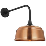 Academy Outdoor Rex Rockhouse Shade Wall Light - Matte Black / Soft Copper