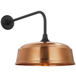 Academy Outdoor Rex Rockhouse Shade Wall Light - Matte Black / Soft Copper