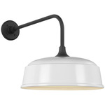 Academy Outdoor Rex Rockhouse Shade Wall Light - Matte Black / White