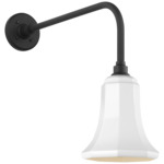 Academy Outdoor Rex Savannah Shade Wall Light - Matte Black / White
