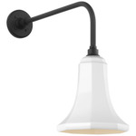 Academy Outdoor Rex Savannah Shade Wall Light - Matte Black / White
