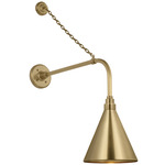 Academy Outdoor Anchored Rex Savannah Conical Wall Light - Hand-Rubbed Antique Brass