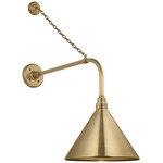 Academy Outdoor Anchored Rex Savannah Conical Wall Light - Hand-Rubbed Antique Brass