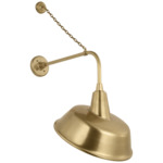 Academy Outdoor Anchored Rex Tilted Bowers Shade Wall Light - Hand-Rubbed Antique Brass
