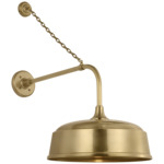 Academy Outdoor Anchored Rex Rockhouse Shade Wall Light - Hand-Rubbed Antique Brass