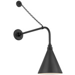 Academy Outdoor Anchored Rex Savannah Conical Wall Light - Matte Black