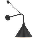 Academy Outdoor Anchored Rex Savannah Conical Wall Light - Matte Black