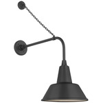 Academy Outdoor Anchored Rex Bowers Shade Wall Light - Matte Black