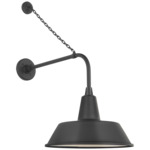 Academy Outdoor Anchored Rex Bowers Shade Wall Light - Matte Black
