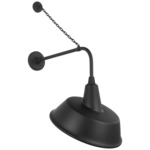Academy Outdoor Anchored Rex Tilted Bowers Shade Wall Light - Matte Black